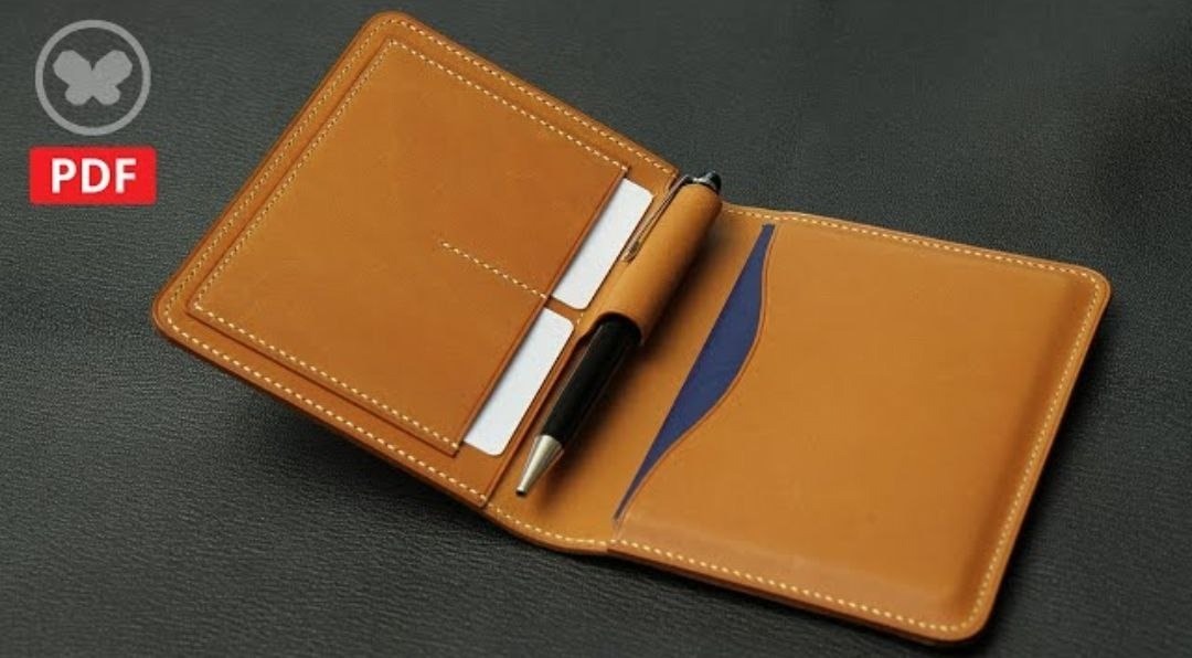 Выкройка кожаная обложка на паспорт и слотом для ручки от Navico leather